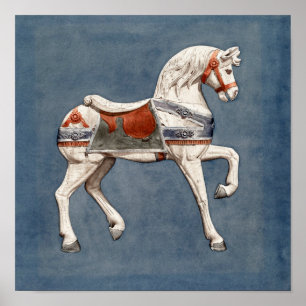 Carousel Horse Henry Murphy Vintage Art Horse Poster