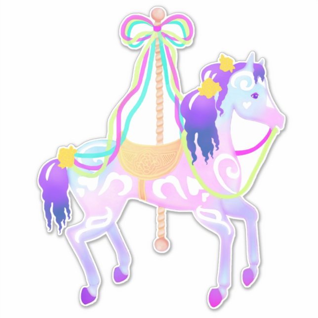 Carousel Horse (large) sticker (Front)
