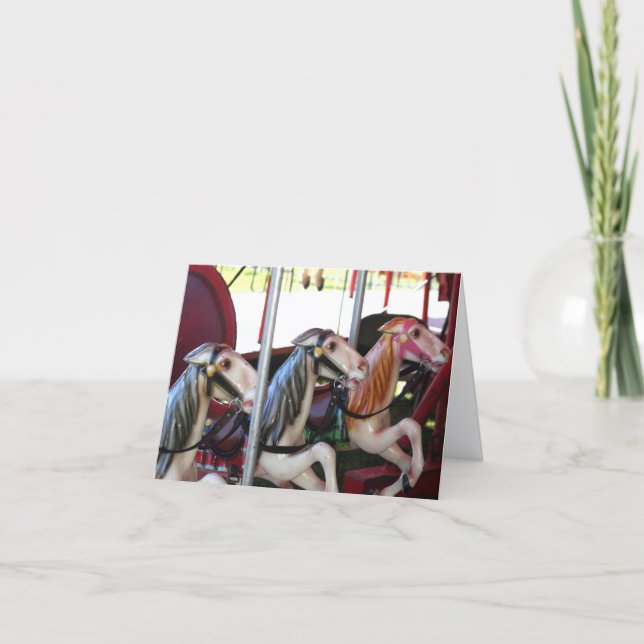 Carousel Horse Memories Note Card (Front)