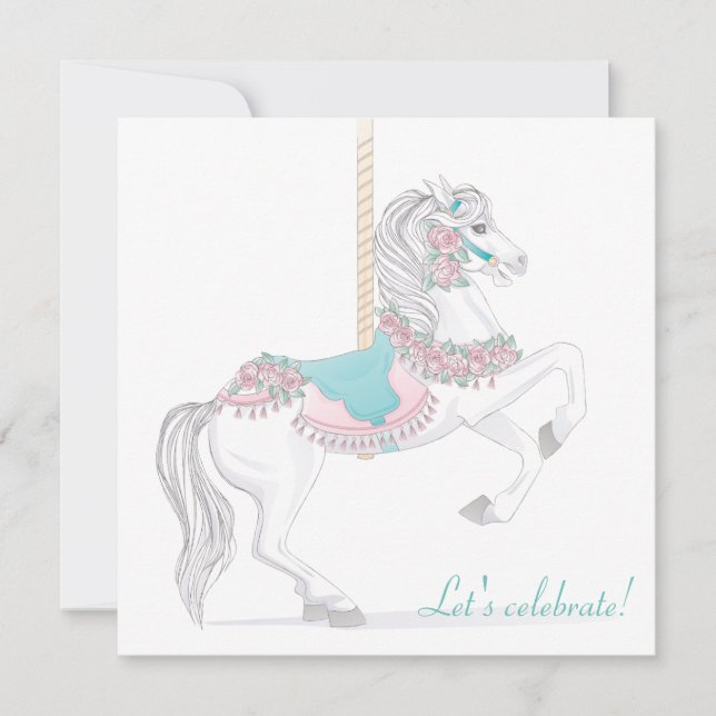 Carousel Horse Party Invitation (Front)