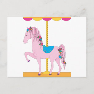 Carousel Horse Postcard