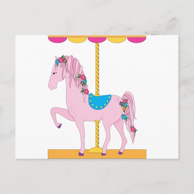 Carousel Horse Postcard (Front)