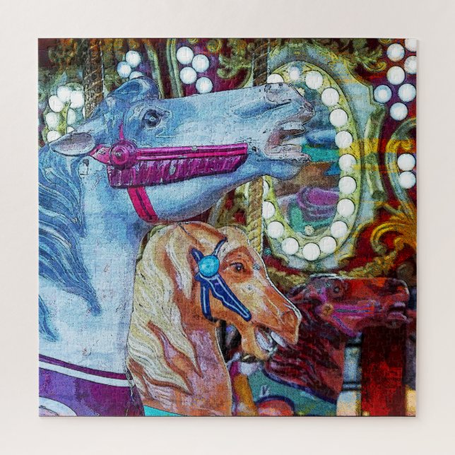 Carousel Horse Race Jigsaw Puzzle (Vertical)
