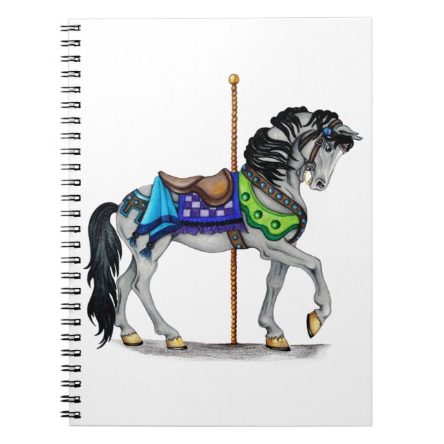 Carousel Horse Spiral Notebook (Front)