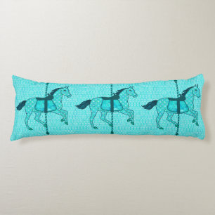 Carousel Horse - Turquoise and Aqua Body Cushion