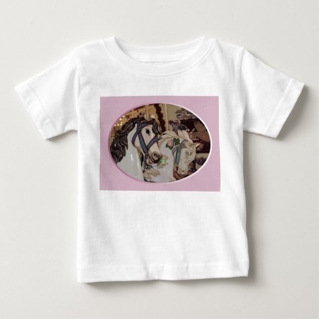 Carousel horses design children's shirt (Front)
