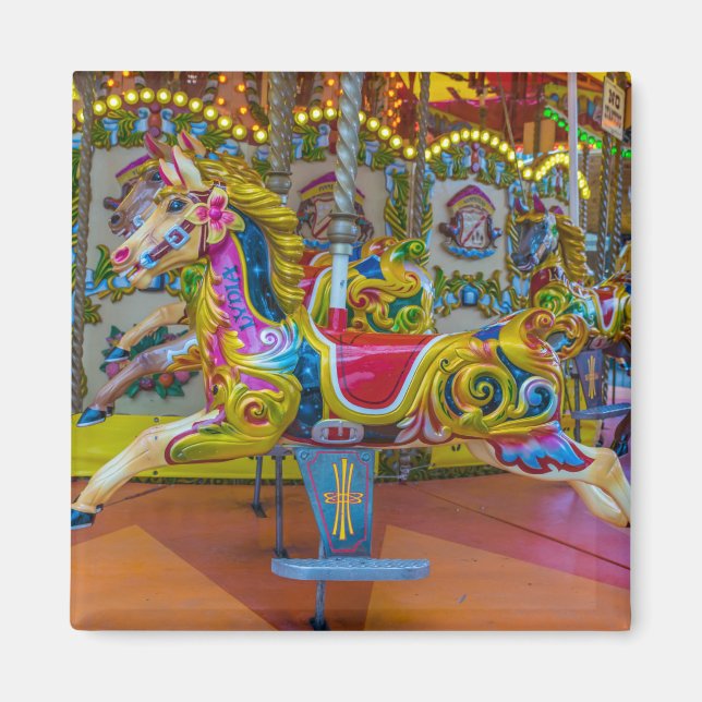 Carousel horses fridge magnet (Front)