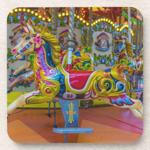 Carousel horses hard plastic coasters