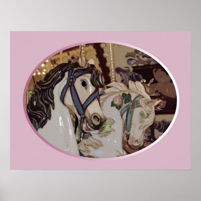 Carousel horses print poster (Front)