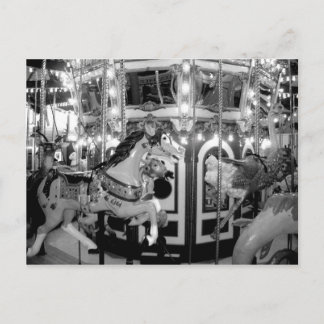 Carousel in Monochrome Postcard