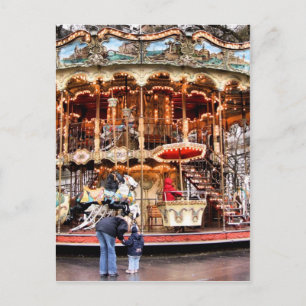 Carousel in Montmartre Postcard