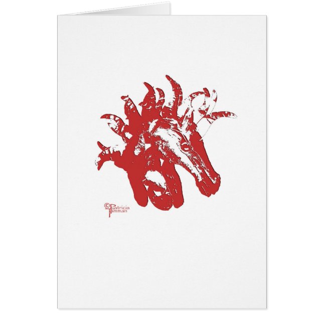 Carousel Iron Horse Head in Red (Front)