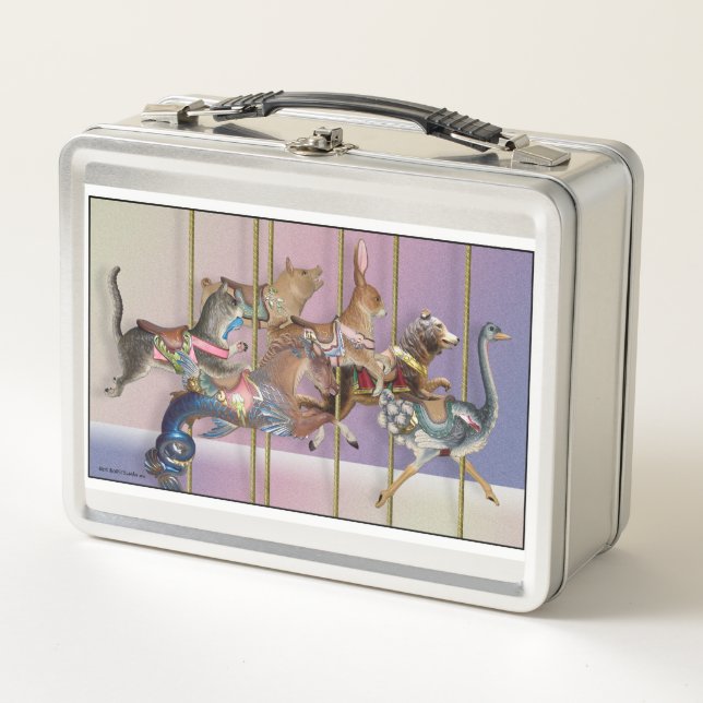 Carousel Menagerie  Metal Lunch Box (Front)