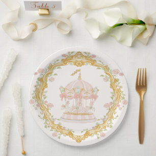 Carousel Merry-go-round Party Paper Plate