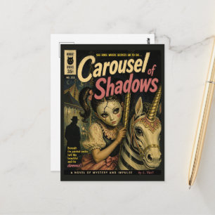 Carousel of Shadows Fantasy Horror Book Cover Postcard