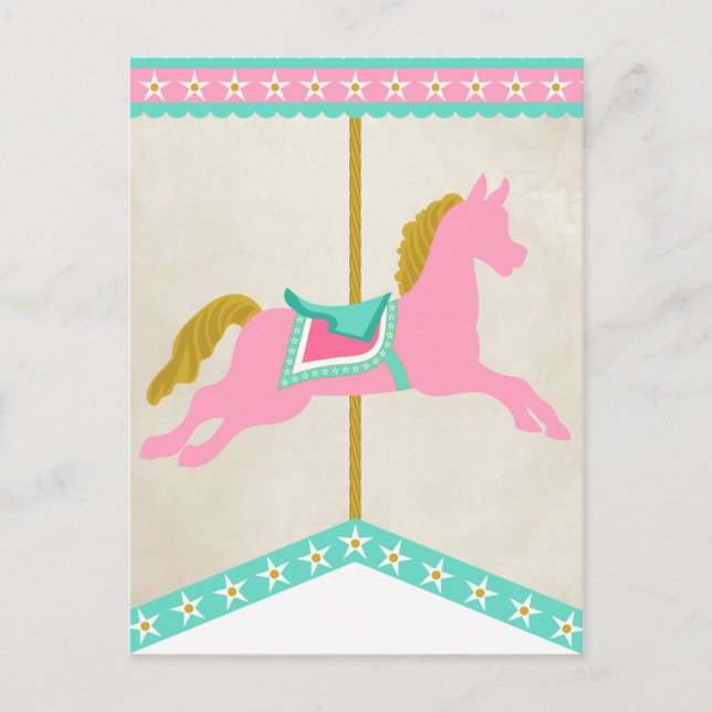 Carousel Pennant Banner Spacer Postcard (Front)
