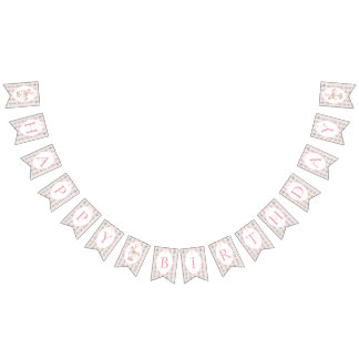 Carousel Pink First Birthday Bunting