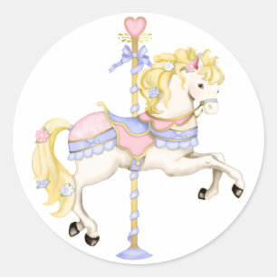Carousel Pony Classic Round Sticker