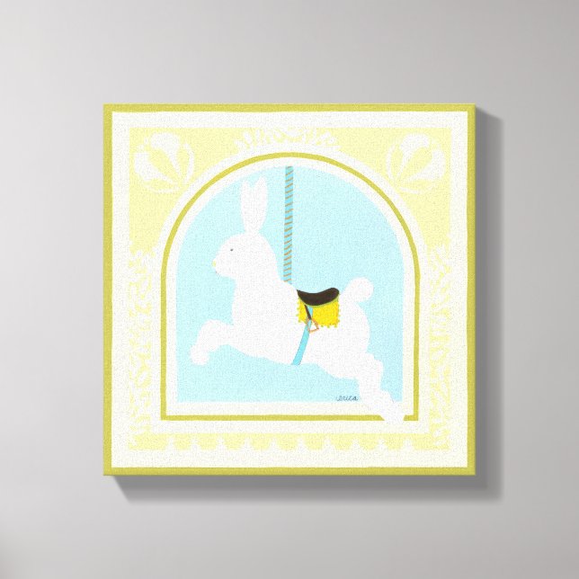 Carousel Rabbit by June Erica Vess Canvas Print (Front)