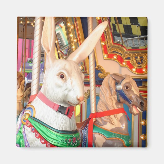 Carousel Rabbit Magnet (Front)
