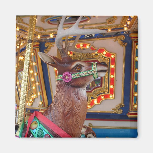 Carousel Reindeer Magnet (Front)