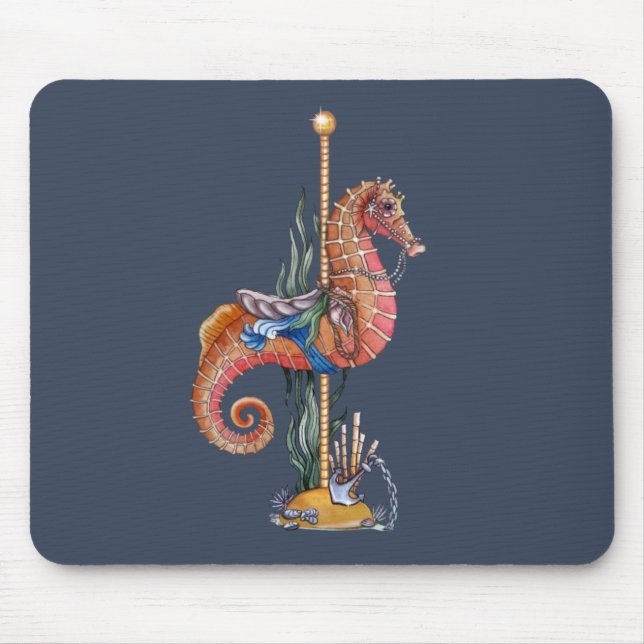 Carousel Seahorse Mouse Pad (Front)