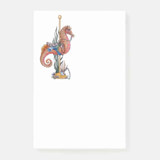 Carousel Seahorse Post-it Notes (Front)