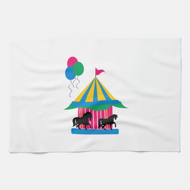 Carousel Tea Towel (Horizontal)