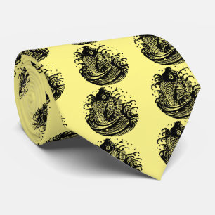 Carp and water tie