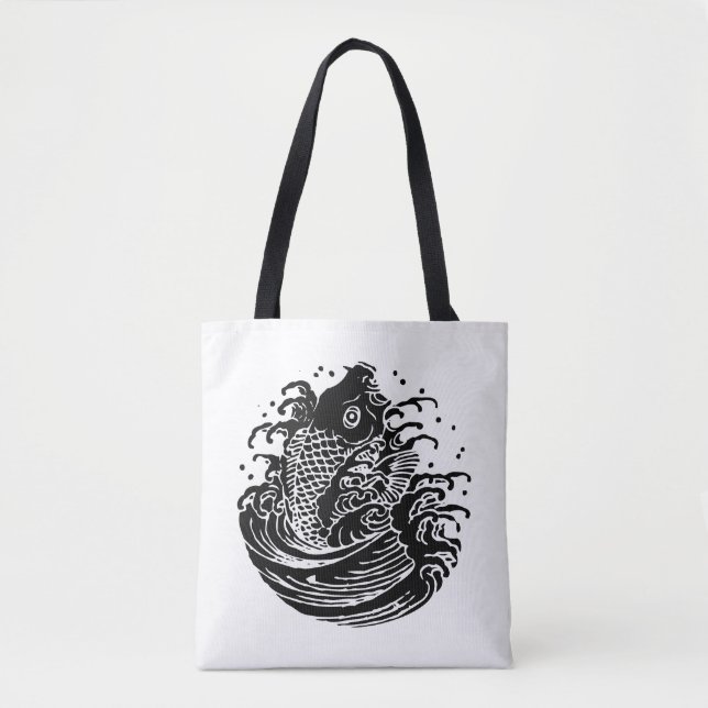 Carp and water tote bag (Front)