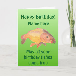 Carp Fish Birthday card