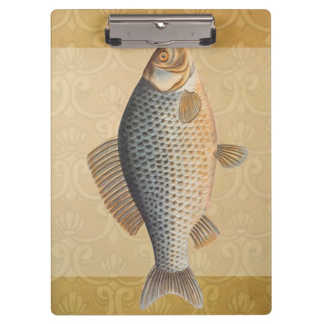 Carp fish fishing painting freshwater clipboard (Front)