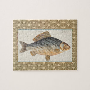 Carp fish fishing painting freshwater drawing jigsaw puzzle