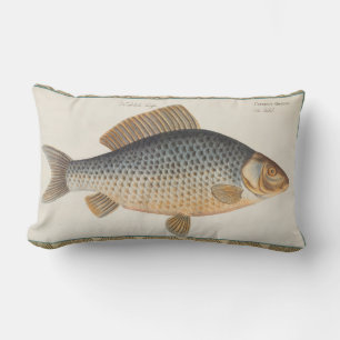 Carp fish fishing painting freshwater drawing lumbar cushion