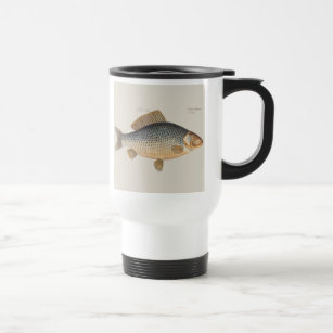Carp fish fishing painting freshwater travel mug