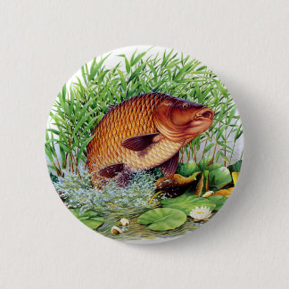 Carp Fishing 6 Cm Round Badge