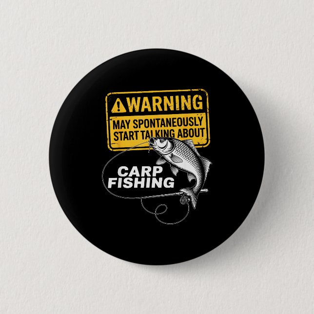 Carp Fishing Design For Men Funny Catfish And Carp 6 Cm Round Badge (Front)