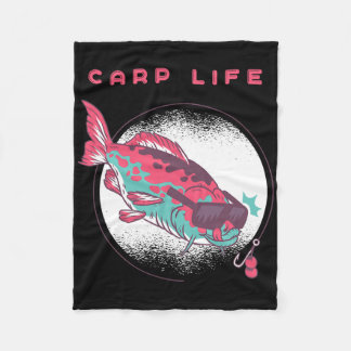 Carp Fishing Fleece Blanket