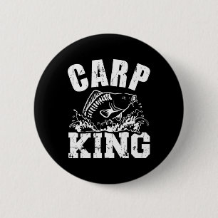 Carp King Fishing  6 Cm Round Badge