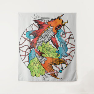 Carp Mandala Tapestry
