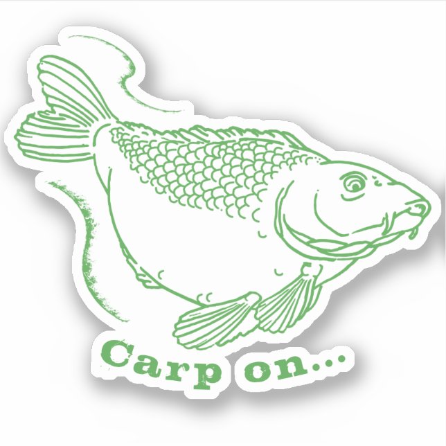 Carp on Funny Caught a Fish Fishing Quote (Front)