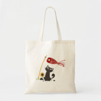 Carp streamer happy cat - Choose background colour