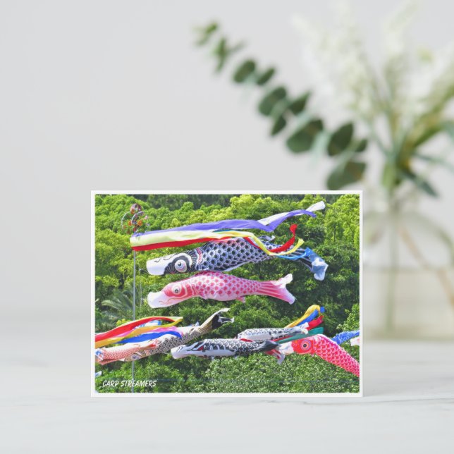 Carp Streamers Postcard (Standing Front)