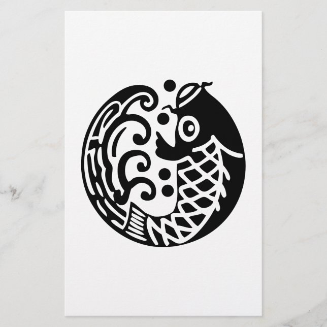 Carp wave stationery (Front)