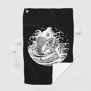 CARP WITH WATER GOLF TOWEL
