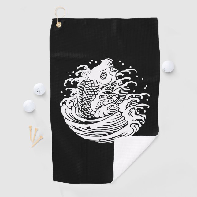 CARP WITH WATER GOLF TOWEL (InSitu)