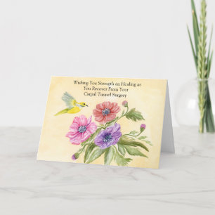 Carpal Tunnel Recovery with Tanager Bird Card