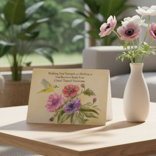 Carpal Tunnel Syndrome Recovery with Tanager Bird Card