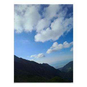 Carpathian Blue Sky Peaks – Romania Mountain Art Poster