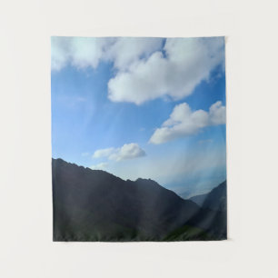 Carpathian Blue Sky Peaks – Romania Mountain Art Tapestry